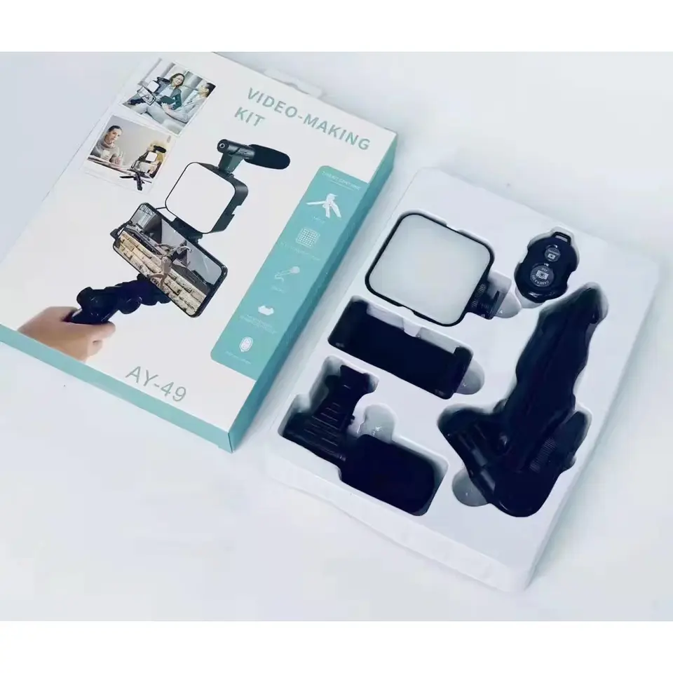 🎥 Kit Vidéo AY49 – Ton smartphone, ton studio de création !